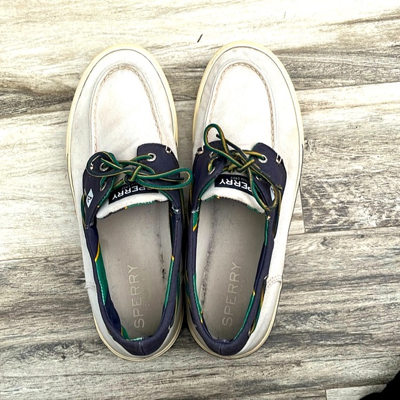 SPERRY ATHLETIC SHOES SZ 10.5 GREY/ DK NAVY GREAT CONDITION NO BOX - Picture 1 of 6